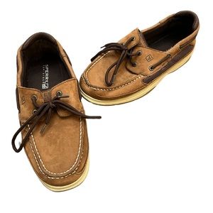 2/$15 Sperry top-sider, lanyard Boys 6, brown boat shoe